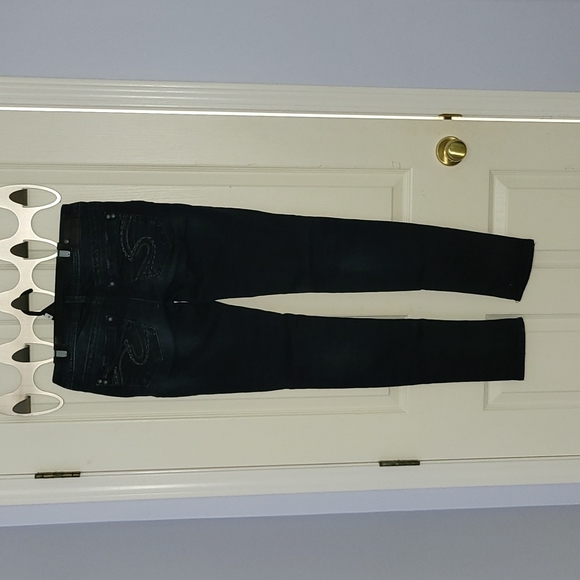 Silver Darkwash Midrise Jeans - Picture 2 of 4